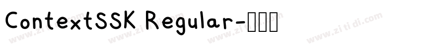 ContextSSK Regular字体转换 ContextSSK Regular字体转换